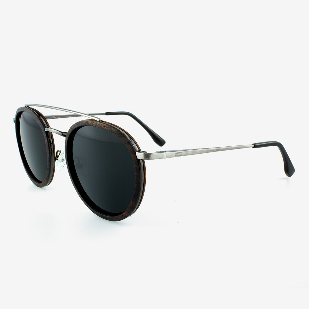 Ponce - Metal & Wood Sunglasses