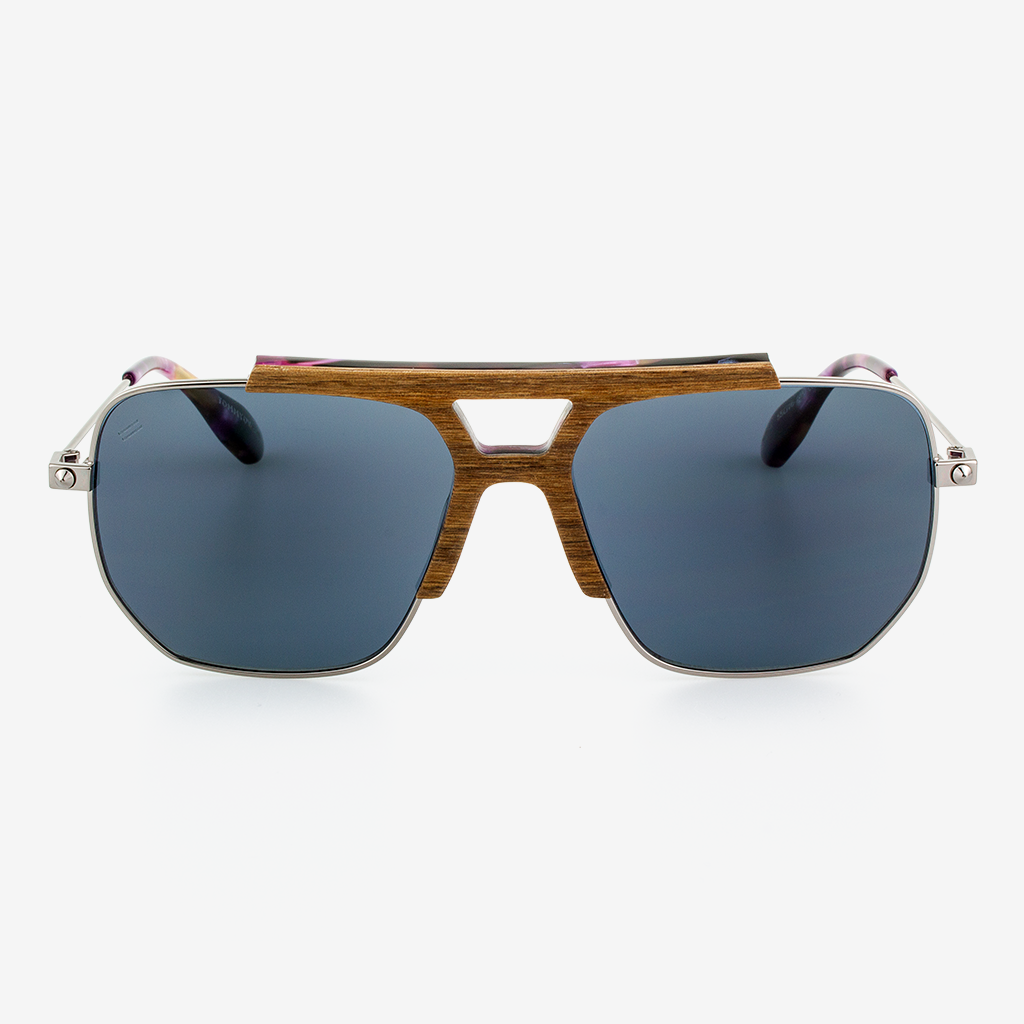 Hudson - Metal & Wood Sunglasses