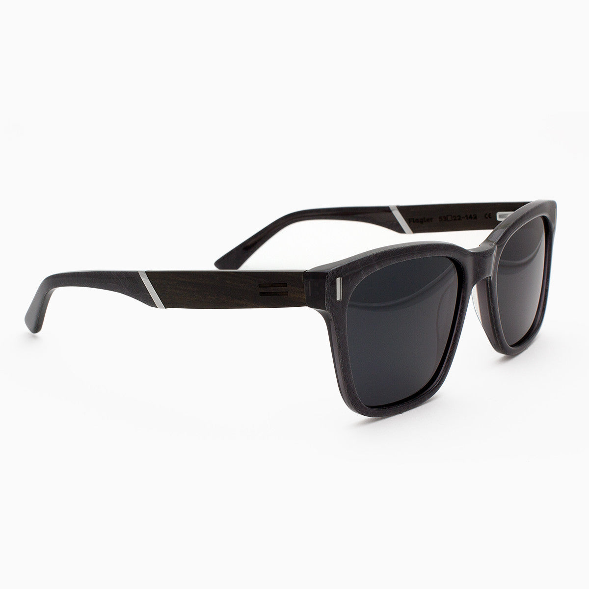 Flagler Metallic Fiber Acetate and wood sunglasses with ebony temples