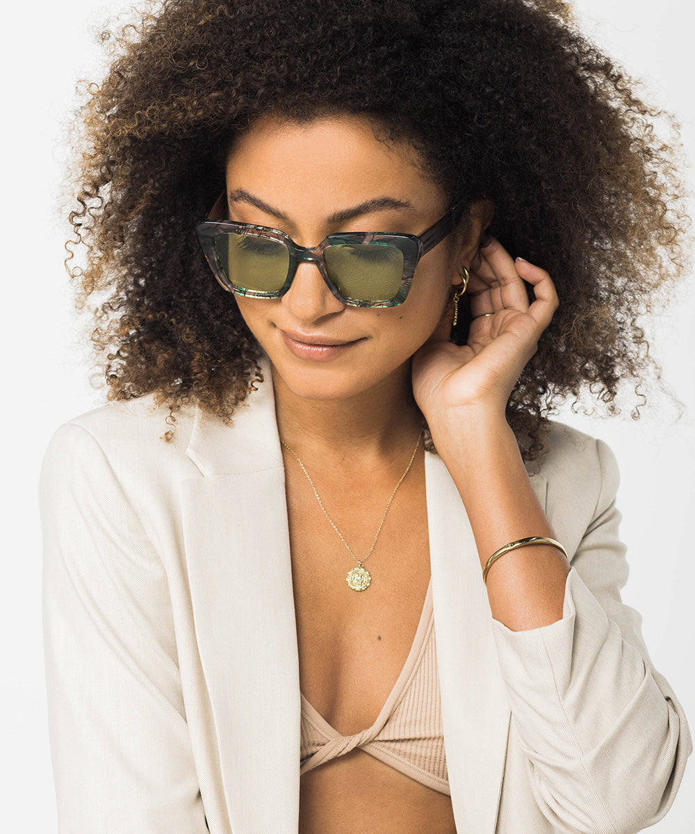 Amelia - Acetate & Wood Sunglasses