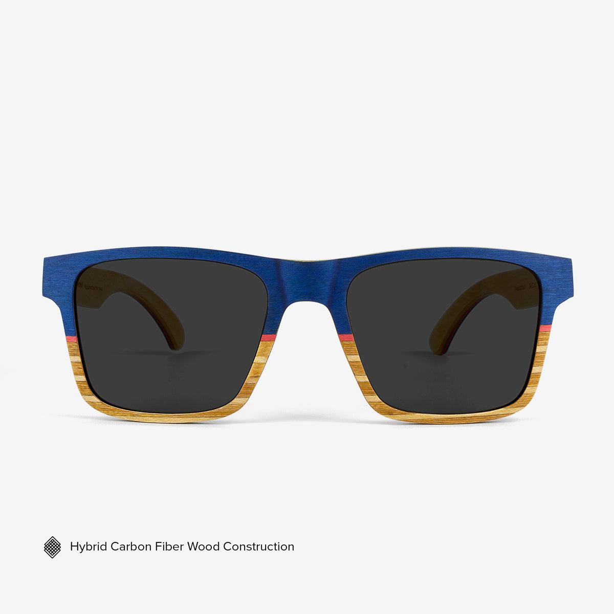Sebastian - Maritime Wood & Carbon Fiber Sunglasses Navy Blue Maritime Racer